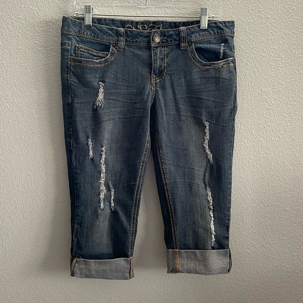 Rue21 Denim Jeans Capri Cotton Blend Size 7/8